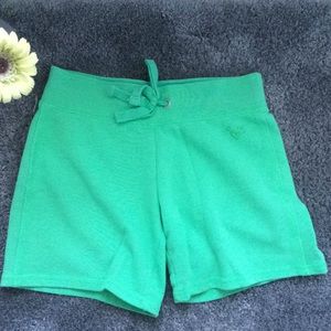 GREEN JUSTICE DRAWSTRING 60% COTTON SHORTS SIZE 10